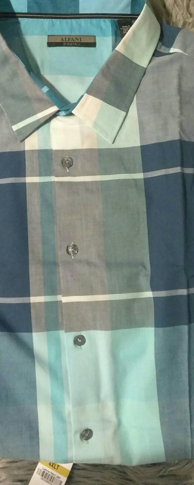 Big tall plaid button shirt